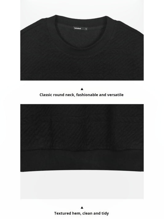 Jacquard Round Neck Hoodie