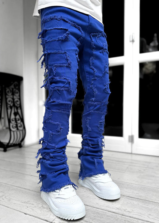 Men Patched Pants