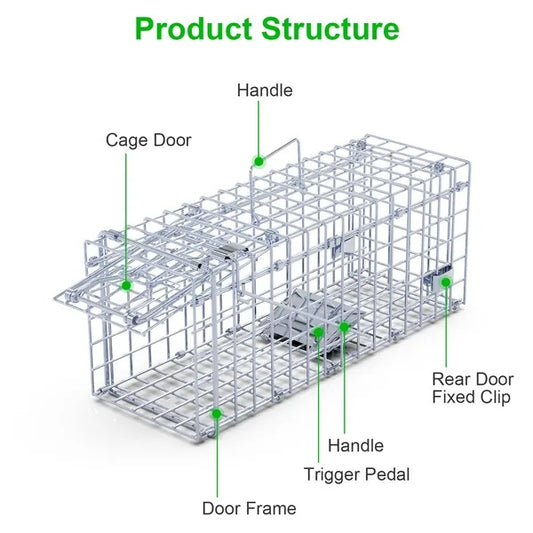2Pcs Foldable Rat Trap Cage
