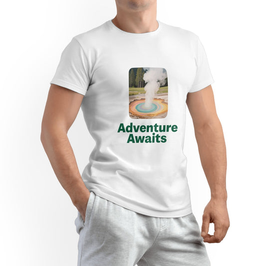 Solid Color Printed Men's Pure Cotton T-shirt