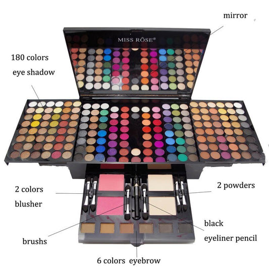 180 Colors Eyes Shadow Blush Palette Box
