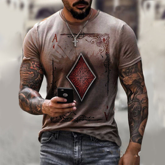 Playing Card Printing Men's T-Shirt