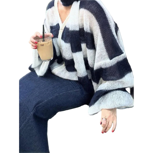V Neck Open Front Button Up Loose Coats
