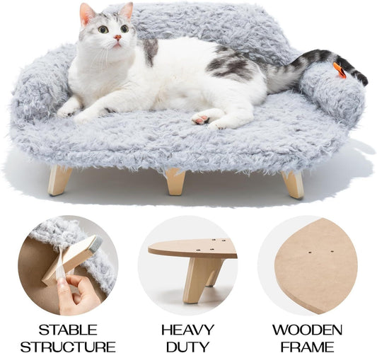 Elevated Cat Bed With Washable Cover