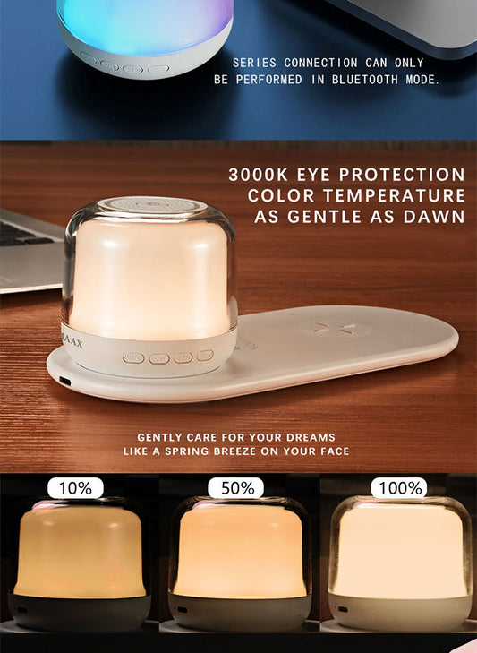 Wireless Charging Bluetooth Speaker Night Light