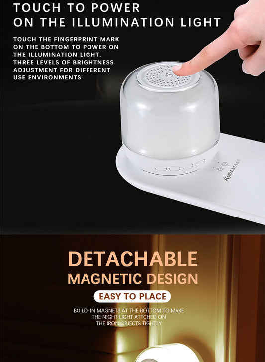 Wireless Charging Bluetooth Speaker Night Light