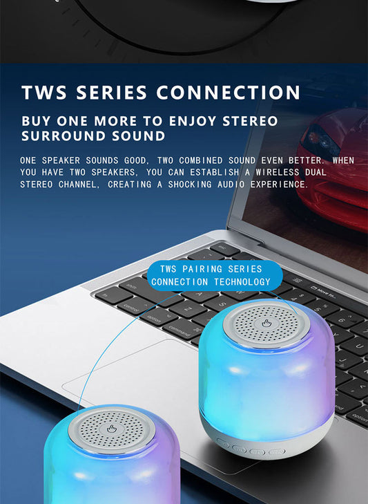 Wireless Charging Bluetooth Speaker Night Light