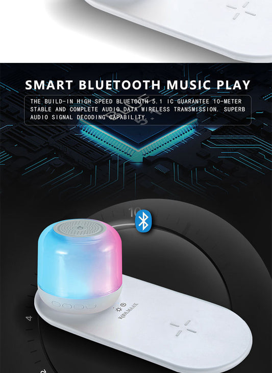 Wireless Charging Bluetooth Speaker Night Light