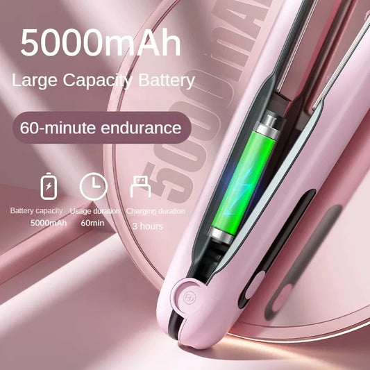 Wireless Hair Straightener & Roller | 2 IN 1