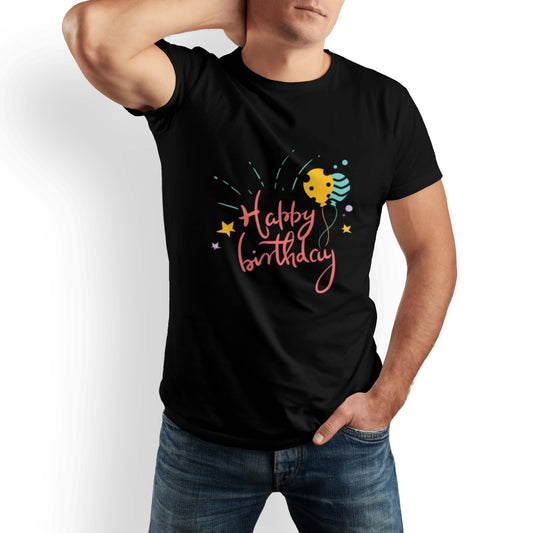 Happy Birthday Men's Pure Cotton Round Neck T-shirt