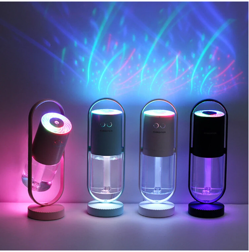 Magic Shadow™ USB Air Humidifier with Projection Night Light – Portable Quiet Mist Diffuser for Home, Bedroom, Office & Car