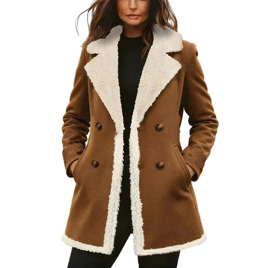 Suede-Look Trench Coat