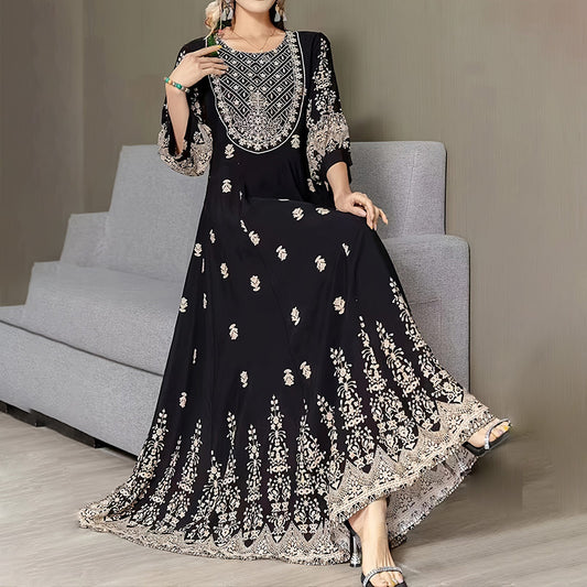 Women's Bohemian Embroidered Maxi