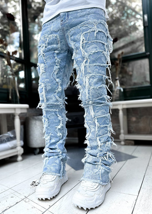 Men Patched Pants