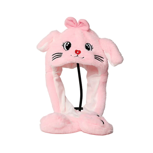 Plush Moving Ear Hat