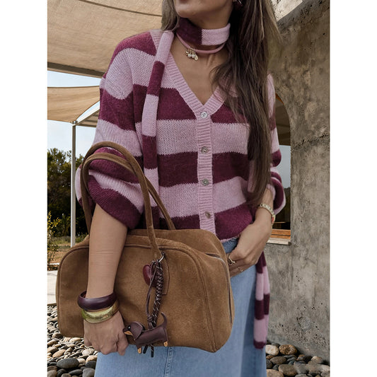 V Neck Open Front Button Up Loose Coats