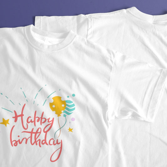 Happy Birthday Men's Pure Cotton Round Neck T-shirt