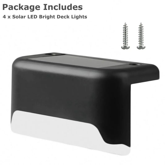 4x Solar Deck Lights | Outdoor