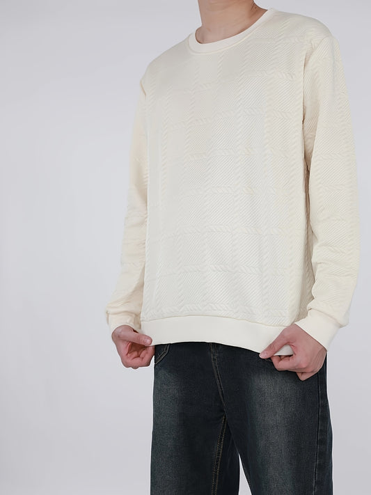 Jacquard Round Neck Hoodie
