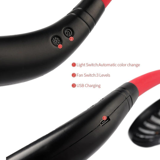 Portable Hanging Neckband Fan | USB Rechargeable