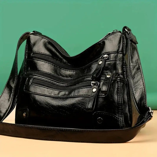 Women Leather Shoulder Bag | Large Capacity