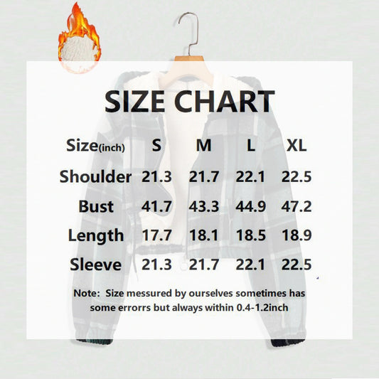 Women's Elegant Plaid Hooded Jacket