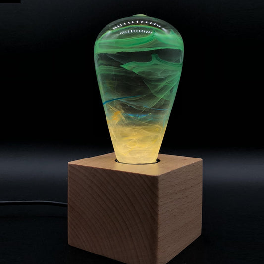 Resin Wood Table Lamp