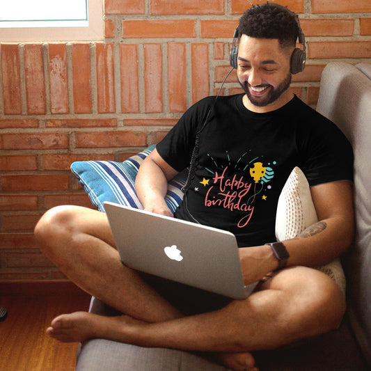 Happy Birthday Men's Pure Cotton Round Neck T-shirt