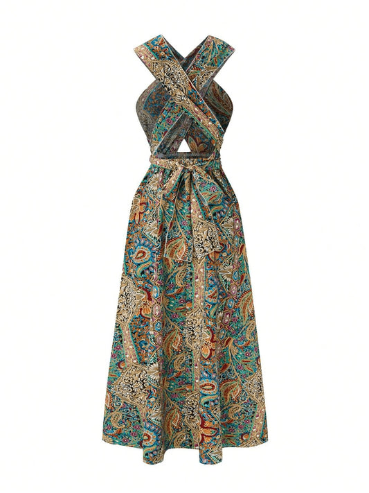 Women Print Maxi Dress