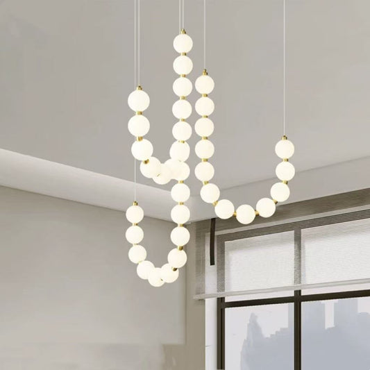 French Magic Bean Pearl Necklace Chandelier