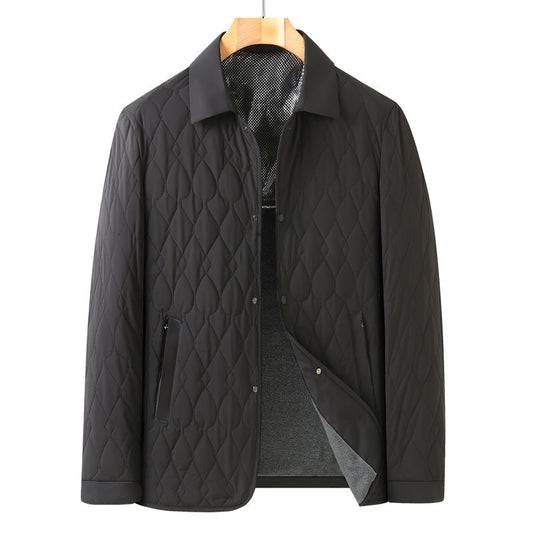 Men's Diamond Lattice Cotton-padded Coat
