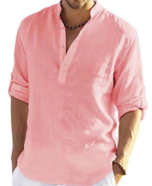 Men's Turkish Cotton Linen Shirt