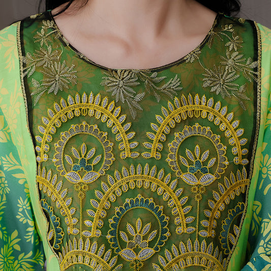 Women's Vibrant Bohemian Embroidered Maxi