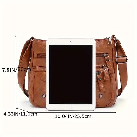 Women Leather Shoulder Bag | Large Capacity