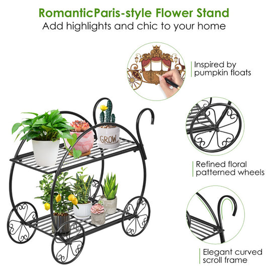 Metal Flower Cart
