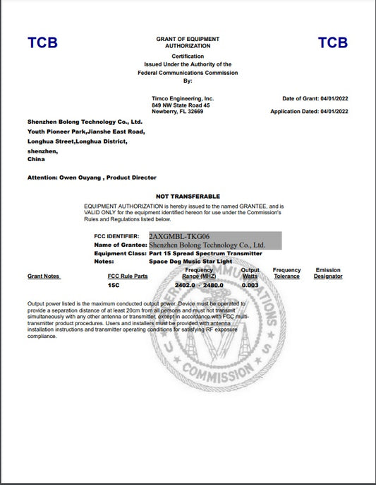 Space Dog Star Light | Bluetooth