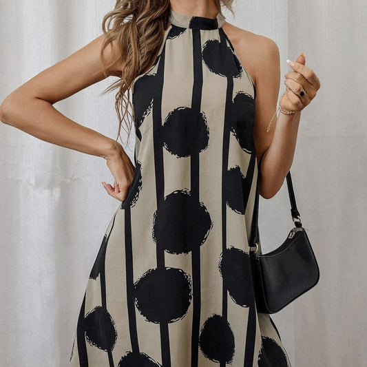 Polka Dot Shoulder Dress