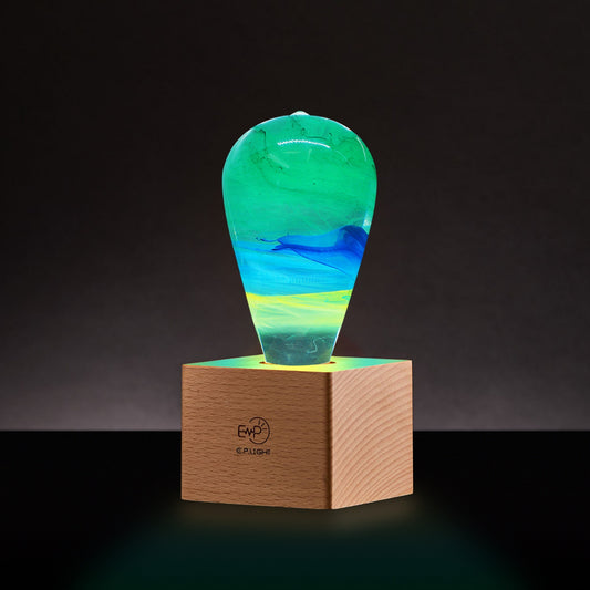 Resin Wood Table Lamp