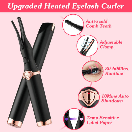 1Pc 2 In 1 Clip Comb Heated Eyelash Curler