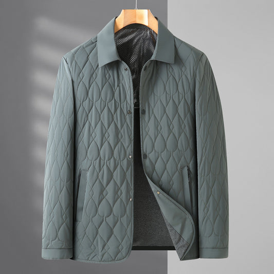 Men's Diamond Lattice Cotton-padded Coat