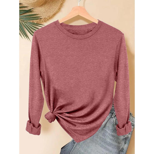Womens 5 Packs Long Sleeve Crew Neck Tops