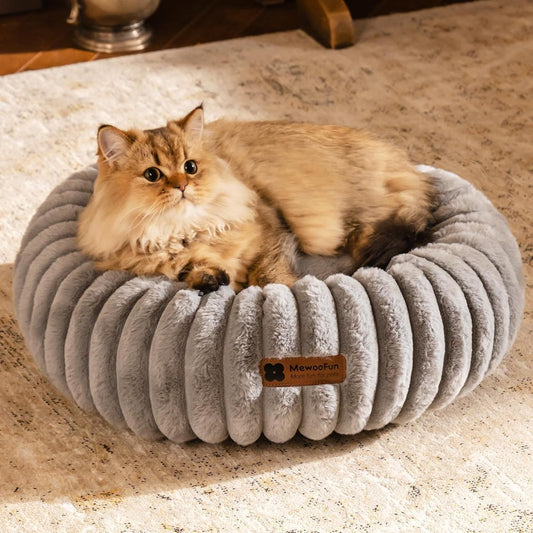 MEWOOFUN Donut Cat Bed - Washable