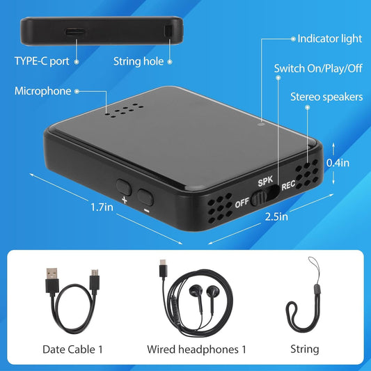 Magnetic Voice Activated Recorder Device,MP3