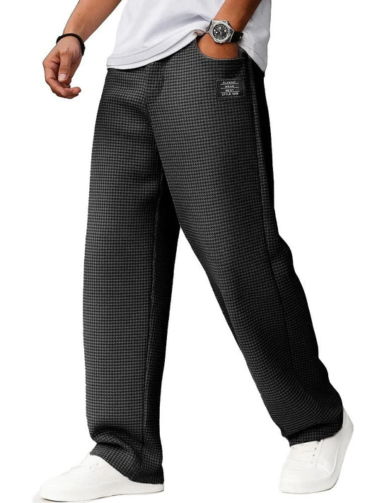 Men's Letters Straight-leg Trousers