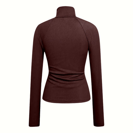 Half-Zip Long Sleeve Knit Shirt