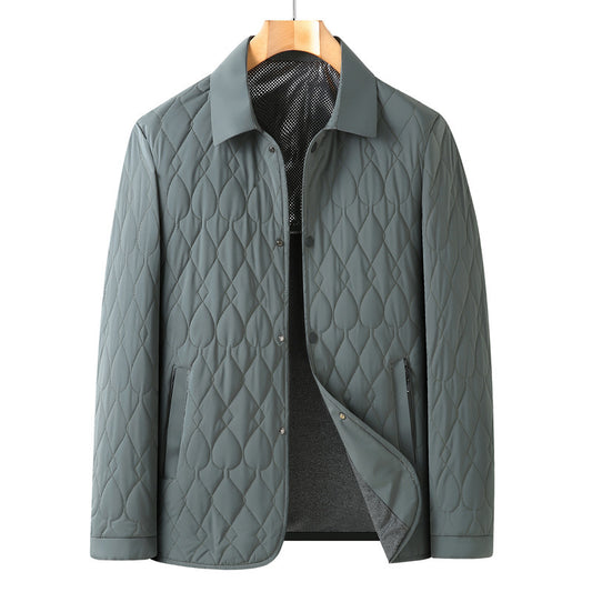 Men's Diamond Lattice Cotton-padded Coat