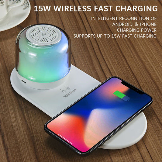 Wireless Charging Bluetooth Speaker Night Light