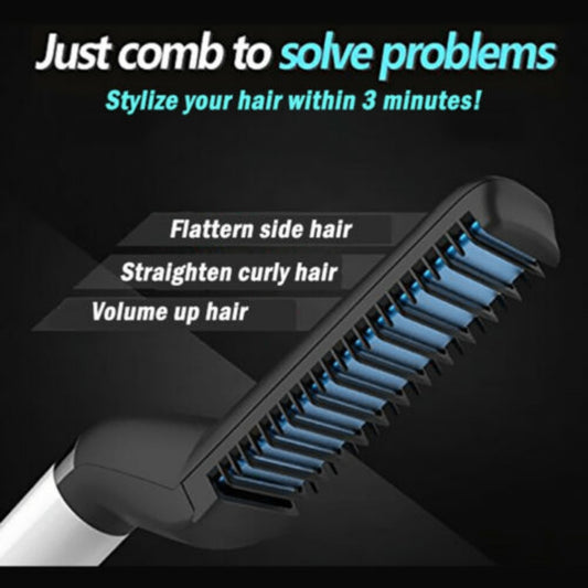 Electric Hair Straightener Brush | Men