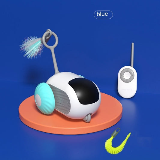 Remote Control Smart Cat Car Toy โ Automatic Self-Moving, Obstacle-Avoiding Interactive Toy with USB Charging & Replacement Head