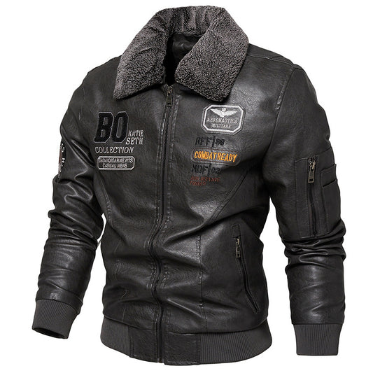 Men's Leather Slim Fit Leather Jacket
